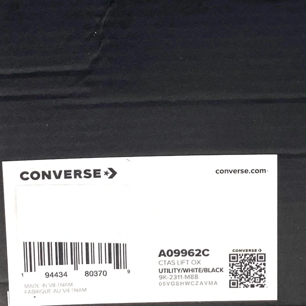 Converse Ctas Lift Platform Low Shoe Women Sneakers Khaki Leather Casual A09962C - Picture 8 of 9